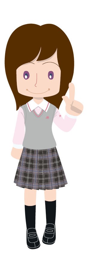 女子生徒のイラスト